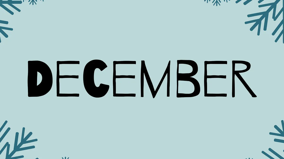 Ilustrasi kata-kata bulan Desember 2022.