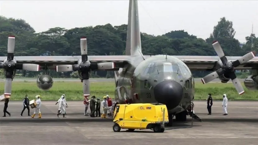 Ilustrasi pesawat hercules.