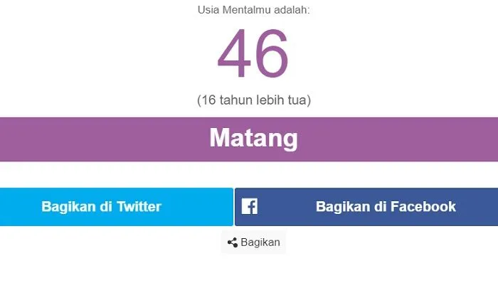 Cara melihat hasil tes usia mental.
