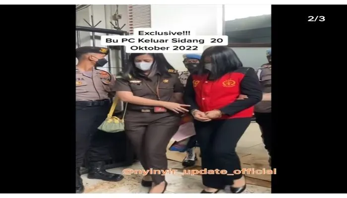 Penampakan Putri Candrawathi Saat Keluar dari Sidang lanjutan pada Kamis (20/10/2022) /tangkaplayar @insta_julid