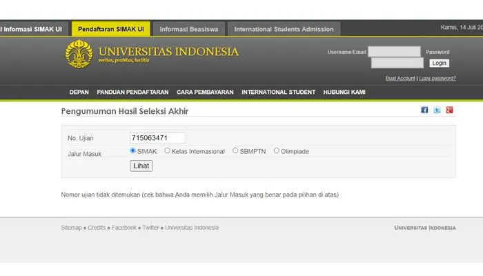 Link Pengumuman Hasil SIMAK UI 2022 Hari Ini Pukul 15.00 WIB