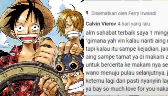 Viral Pria Ini Ceritakan Manga One Piece di Makam Sahabatnya Tiap Hari Minggu, Kisahnya Bikin Haru!