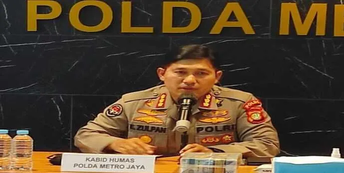 Kabid Humas Polda Metro Jaya, Kombes Pol Endra Zulpan saat melakukan konperensi pers di Polda Metro Jaya.