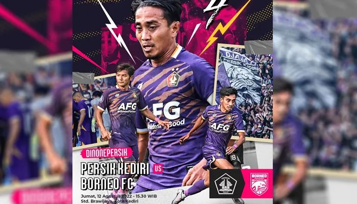 Link Live Streaming Indosiar Liga 1 Persik Kediri vs Borneo FC Jumat 12 Agustus 2022