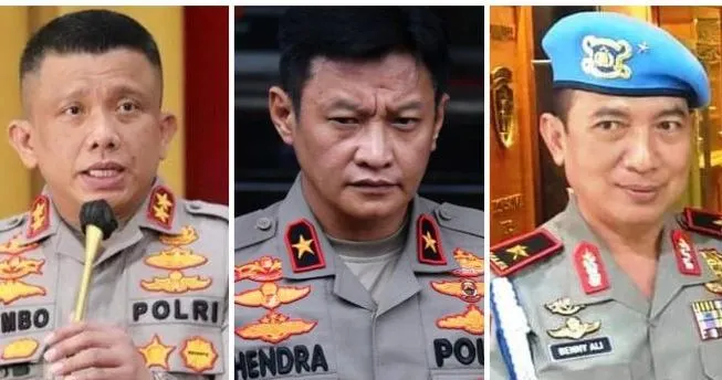 Irjen Ferdy Sambo, Brigjend Hendra, dan Brigjend Benny Ali.
