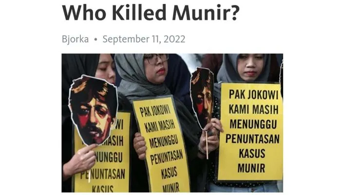 Bjorka Ungkap Dalang Dibalik Pembunuhan Munir, Ternyata Ini Sosoknya