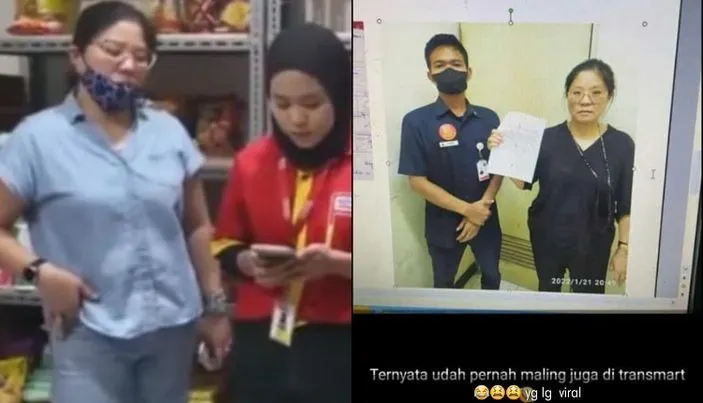 Pegawai Alfamart pergoki seorang ibu yang diduga mencuri cokelat.