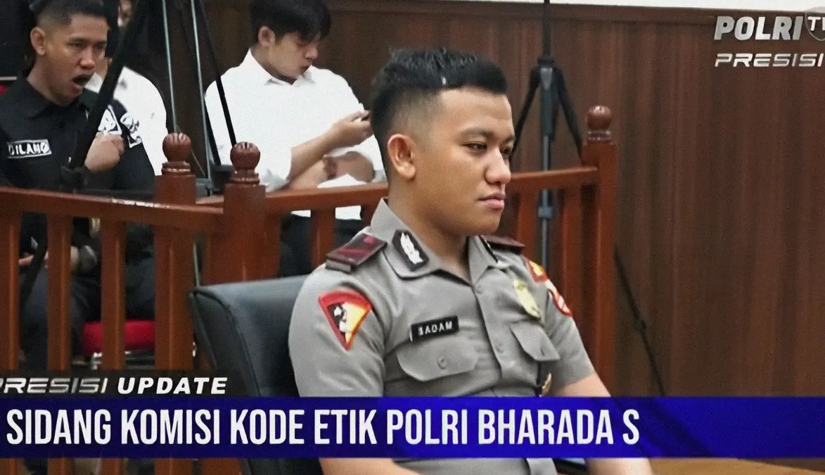 Bharada Sadam, sopir Ferdy Sambo yang terkena hukuman demosi 1 tahun akibat intimidasi wartawan.