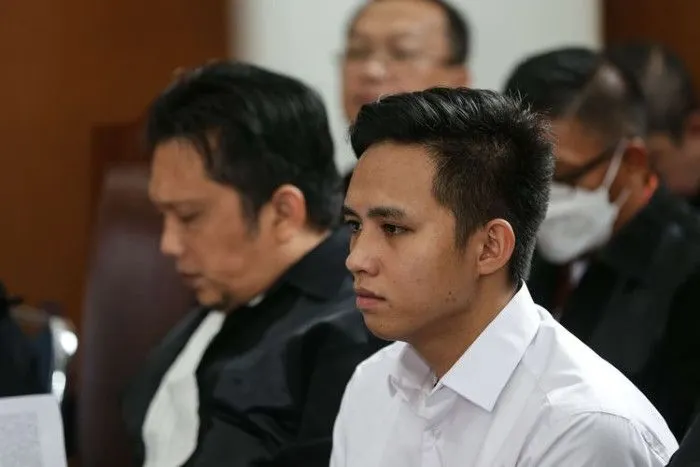 Bharada E di persidangan kasus pembunuhan Brigadir J