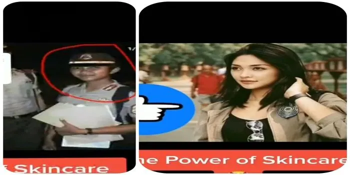 transformasi wajah AKP Rita Yuliana yang cukup menghebohkan / akun instagram @viral62com