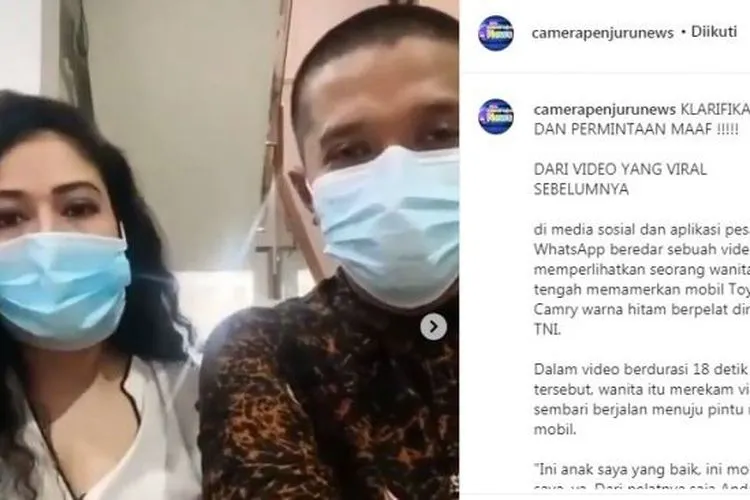 Terbongkar Pakai Pelat Bodong, Wanita yang Pamer Mobil TNI Minta Maaf (Instagram)