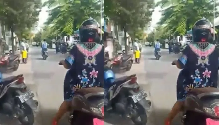 Emak-emak punya jurus jitu agar lolos dari tilang elektronik