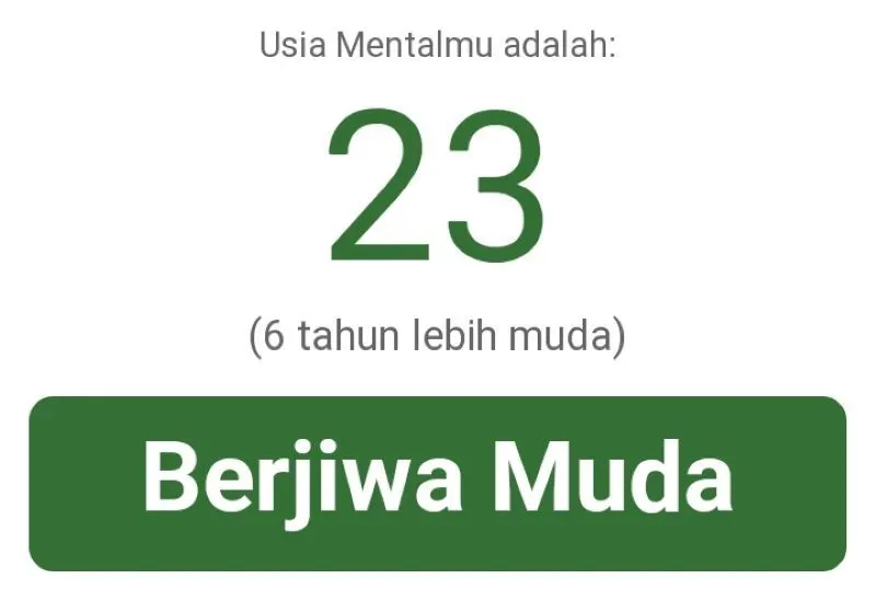 Link Kuis Tes Usia Mental Viral, Berapa Berbedaan Usia Asli dengan Usia Mental Anda?