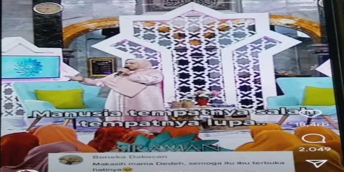 viral curhatan seorang jemaah mengomentari menantunya, dan direson ribuan warganet / @tante.rempong.official