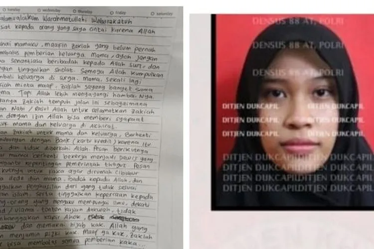 Teroris perempuan berjilbab Zakiah Aini / dok. Suara.com
