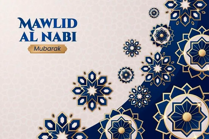 Ilustrasi twibbon tema Maulid Nabi Muhammad.