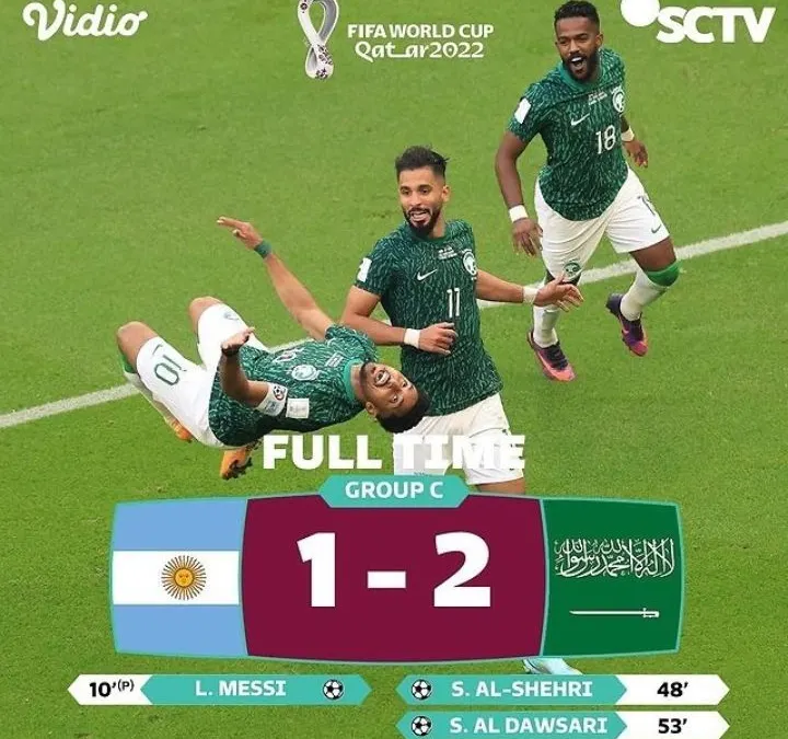 Citra Argentina Sebagai Best 3 FIFA Rontok Usai Terpojok oleh Timnas Arab Saudi di Ajang World Cup 2022 Qatar