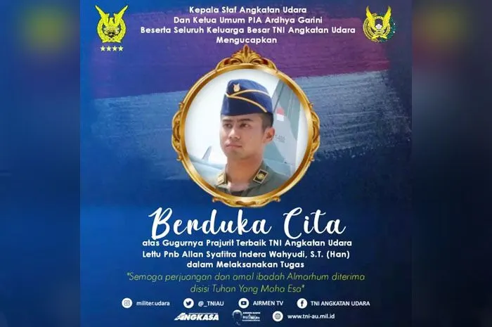 Sosok Lettu Pnb Allan Safitra Indra Wahyudi, pilot pesawat tempur T-50i Golden Eagle milik TNI AU yang jatuh di Blora
