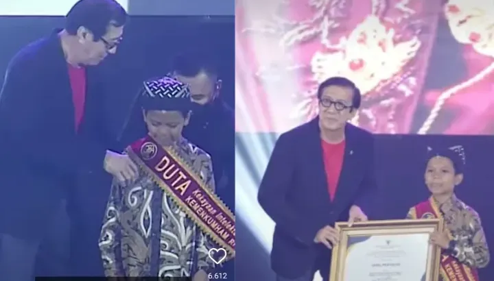 Farel Prayoga baru saja dinobatkan sebagai Duta Kekayaaan Intelektual Pelajar.