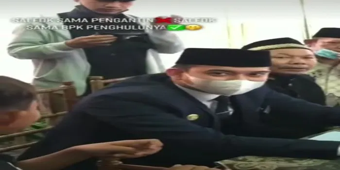 tangkapan layar penghulu tampan yang viral @berita_gosip