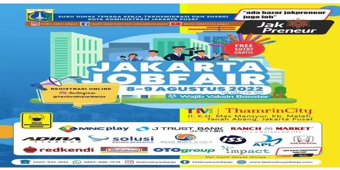 Job Fair Jakarta 2022 di Jakarta Pusat @festivalnyarikerja