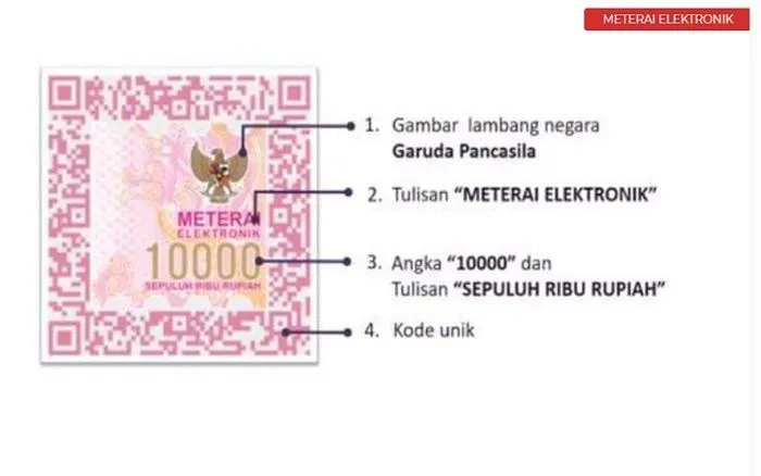 Meterai elektronik atau E-Meterai. 