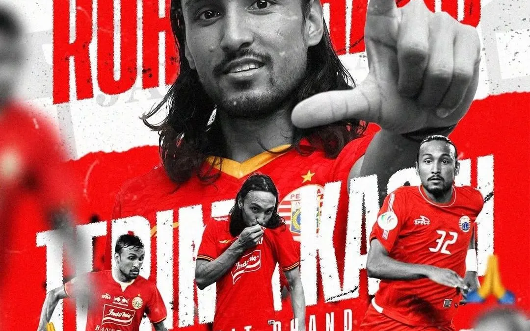 Poster perpisahan Persija Jakarta dengan Rohit Chand.