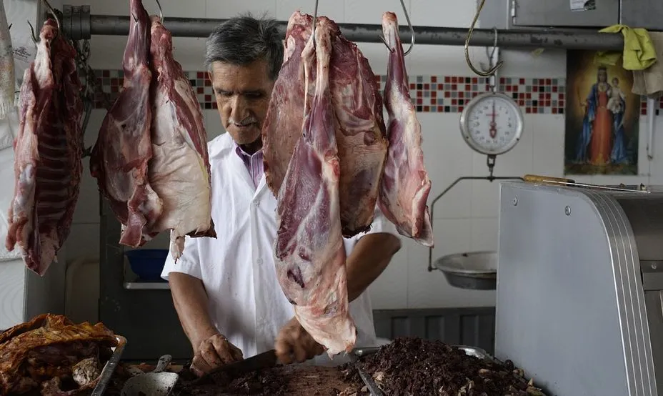Ilustrasi pedagang daging sapi.