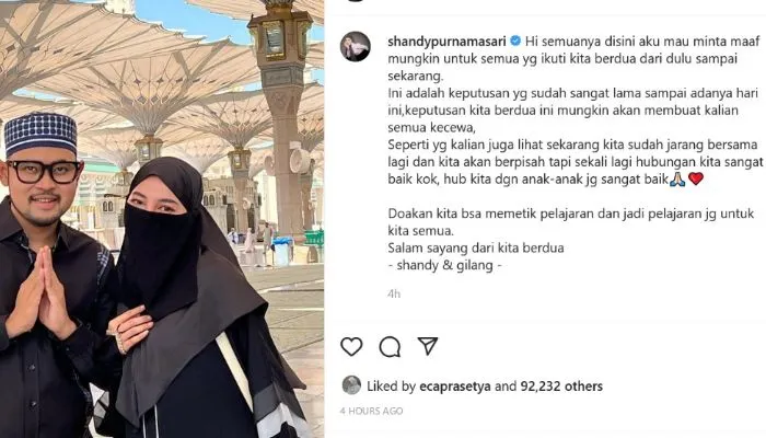 Shandy Purnamasari Berpisah dengan Juragan 99