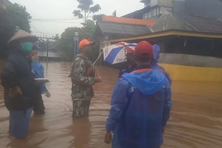 Banjir terjadi di delapan kecamatan se-Kota Bekasi hari ini, Jumat (19/2/2021).[Dok/BPBD Kota Bekasi]