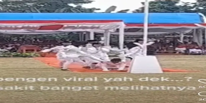 Viral, Ulah Paskibraka Ini Nodai Peringatan HUT Kemerdekaan RI / tangkaplayar @manaberita