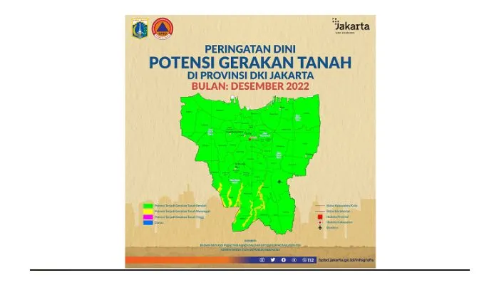 Keluarkan Peringatan Dini Potensi Pergerakan Tanah, BPBD DKI Sebut 10 Titik Rawan Di Wilayah Jakarta