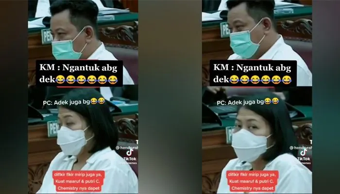 Ngakak! Kuat Maruf dan Putri Candrawathi Terciduk Ngantuk Bareng Saat Sidang, Warganet: Cie Sehati Banget