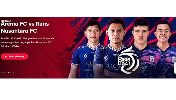 Link Live Streaming Bola Arema FC vs Rans Nusantara FC BRI Liga 1