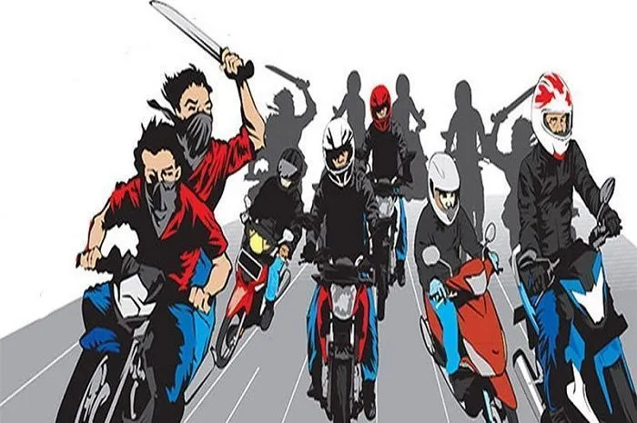 Ilustrasi geng motor ditangkap polisi di Bekasi.