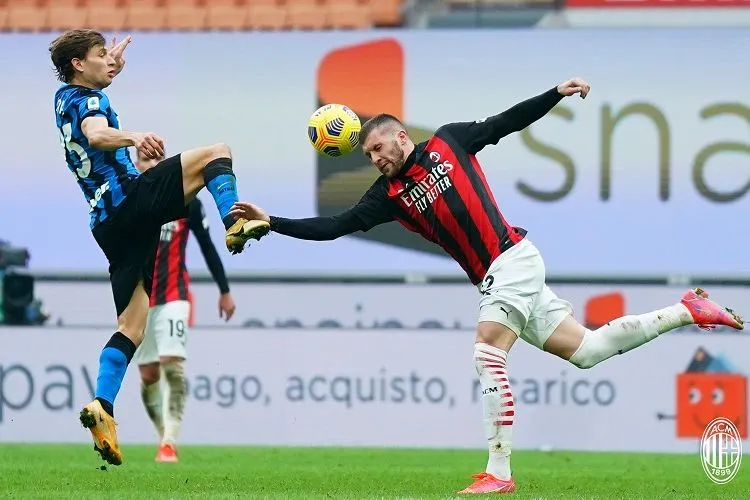 Derby della Madonnina  dimenangi Inter Milan dengan skor telak, 3-0, atas rival sekotarnya AC Milan. (twitter AC Milan)