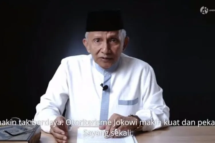 Amien Rais di kanal YouTube miliknya, Amien Rais Official. (Suara.com/Youtube Amien Rais Official)