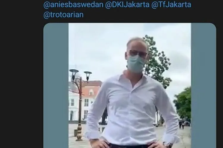 Dubes Denmark mendukung dan memuji penerapan kawasan rendah emisi di Kota Tua Jakarta/dok: Twitter @DubesDenmark.