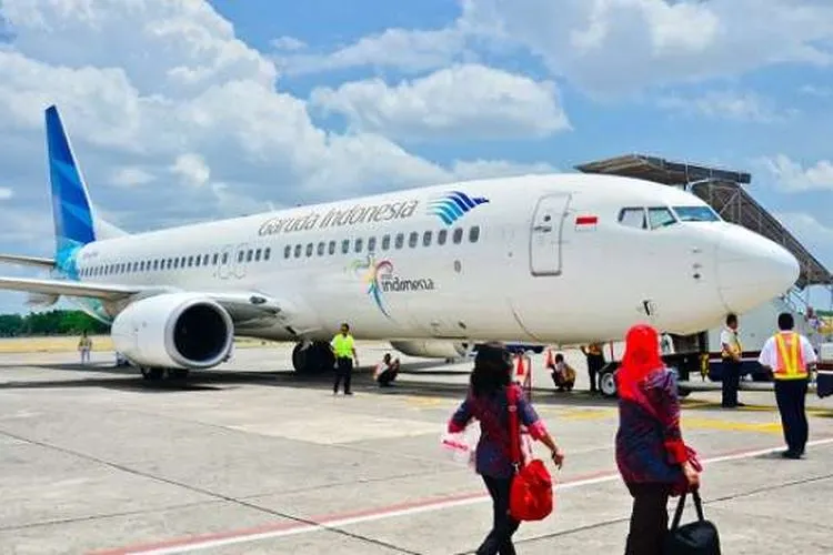 Ilustrasi pesawat Garuda Indonesia / Suara.com - Shutterstock