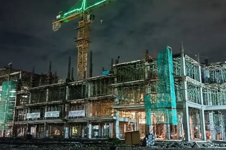 Progres pembangunan blok B dan D Kampung Susun Akuarium/dok: Kominfotik Jakut