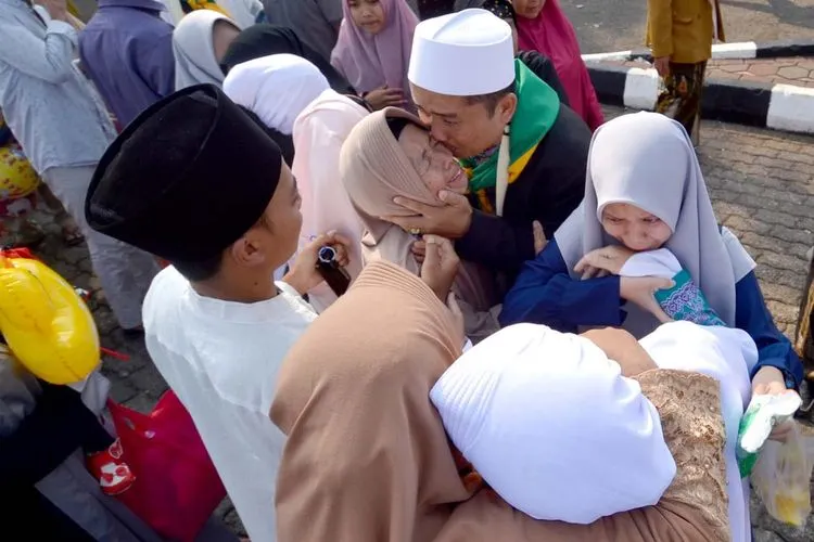 Ilustrasi pelepasan ibadah haji di Kabupaten Bogor sebelum pandemi Covid-19 / Yogi Faisal