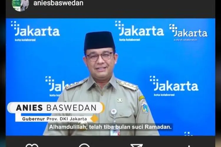 Gubernur DKI Jakarta Anies Baswedan (Instagram)