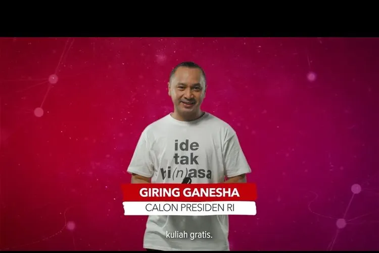 Giring Ganesha Janjikan Kuliah Gratis Jika Terpilih Jadi Presiden