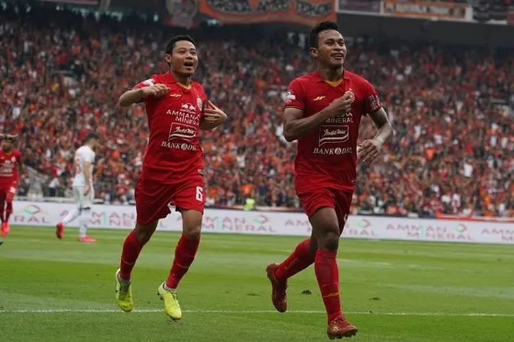 Selebrasi Osvaldo Haay usai mencetak gol ke gawang Borneo FC pada pekan pertama Liga 1 musim 2019. (dok Persija)