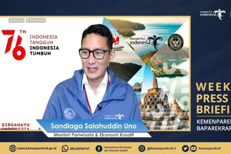 Menteri Pariwisata dan Ekonomi Kreatif (Menparekraf), Sandiaga Uno/dok: YouTube Kemenparekraf RI