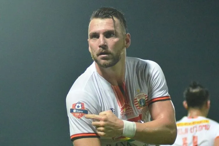 Striker Persija Jakarta Marko Simic belum bergabung bersama tim menjelang Piala Menpora 2021. (Ayojakarta/Budi Cahyono)