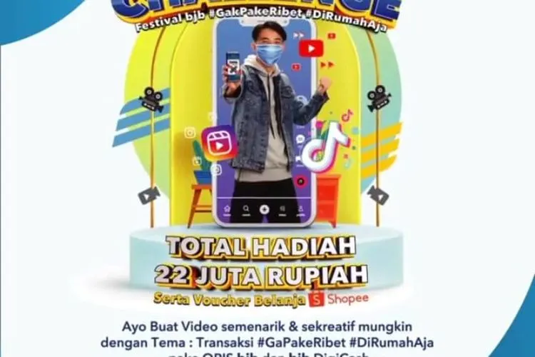 Ikuti Challenge Festival bjb #GakPakeRibet #DiRumahAja Berhadiah Total Rp22 Juta