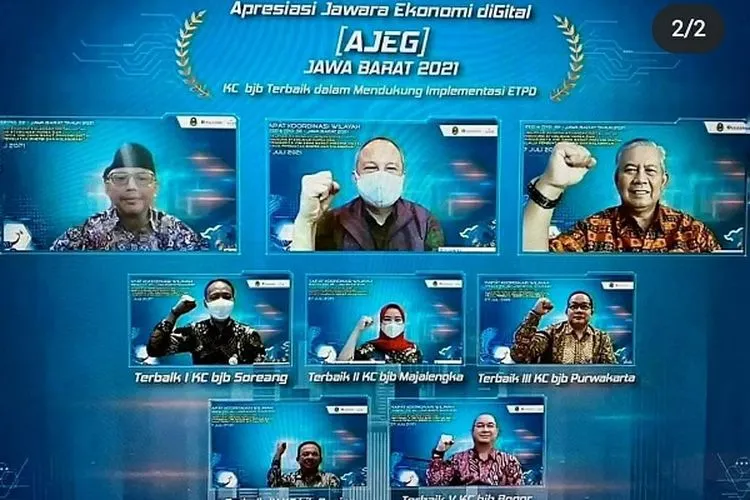 Rapat Koordinasi Wilayah (Rakorwil) TP2DD dan Tim Pengendalian Inflasi Daerah (TPID) se-Jawa Barat 2021 yang diselenggarakan secara virtual, Selasa 27 Juli 2021. (istimewa)