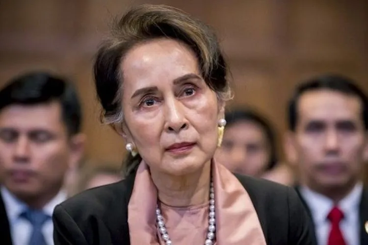 Pemimpin Myanmar Aung San Suu Kyi di pengadilan internasional Den Haag, Belanda. (Foto: AFP)
