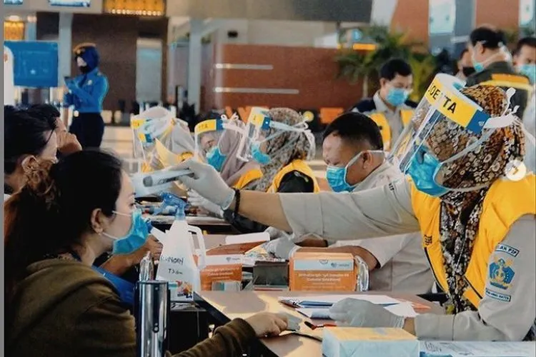 ilustrasi tes deteksi corona di Bandara Soetta/ instagram